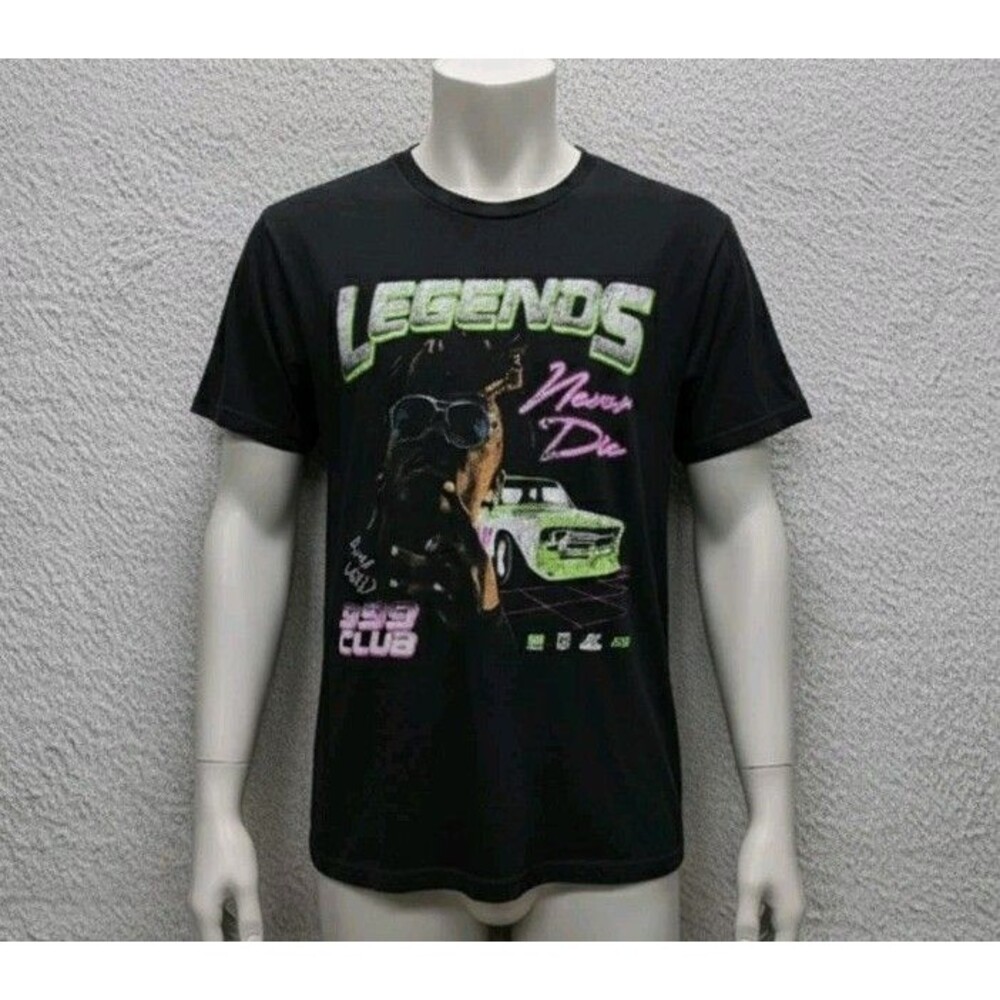 Juice Wrld Legends Never Die 999 Club T-Shirt Black Graphic Men's Size Medium